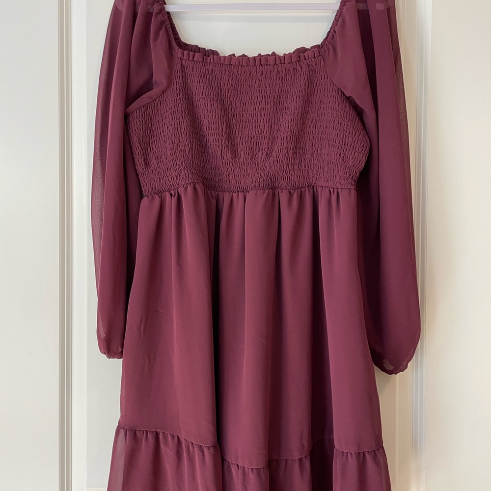 Maternity Dress with sheer sleeves